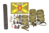 LOT OF US INERT ORDNANCE AND GEAR