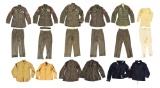 LARGE LOT OF WWII USMC AND US NAVY UNIFORMS
