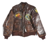 ID'D WWII USAAF 98TH BOMB GROUP A-2 FLIGHT JACKET