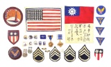 WWII USAAF CBI INSIGNIA AND MEDAL GROUPING ID'D TO S/SGT. GEORGE F. MILLER