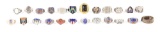 LOT OF US WWII CBI THEATER SOUVENIR RINGS