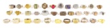 LOT OF US WWII THEATER MADE SOUVENIR RINGS