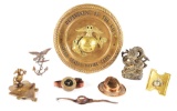 LOT OF U.S.M.C. PLAQUES AND MILITARIA.