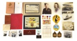 ID'D US WWII-KOREA USMC VMF-322 MECHANIC MEDAL, INSIGNIA, AND DOCUMENT GROUPING