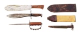 LOT OF 3: WWII USMC BOLO KNIFE, WWI BOLO KNIFE, AND WWI M1917 TRENCH KNIFE