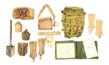 LOT OF AMERICAN MILITARY BAGS AND EQUIPMENT.