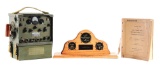 LOT OF 2: US NAVY MODEL TBY-6 RADIO WITH MANUAL AND P-40 WARHAWK FLIGHT INSTUMENTS