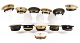 LOT OF 12: USMC OFFICER VISOR HATS