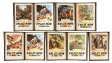 LOT OF 9 WWII ERA USMC RECRUITMENT POSTERS