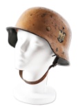 GERMAN WWII M35 HEER SINGLE DECAL SOUTHERN FRONT CAMOUFLAGE HELMET