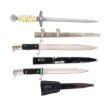 LOT OF 3: THIRD REICH LUFTWAFFE DAGGER AND DRESS BAYONETS.