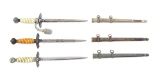 LOT OF 3: THIRD REICH LUFTWAFFE DAGGERS