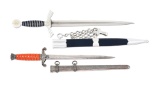 LOT OF 2: THIRD REICH HEER AND FIRST MODEL LUFTWAFFE DAGGERS