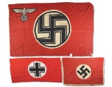 LOT OF 3: THIRD REICH FLAGS