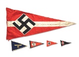 LOT OF 5: THIRD REICH FLAGS