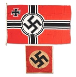 LOT OF 2: THIRD REICH FLAGS