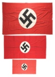 LOT OF 3: THIRD REICH FLAGS