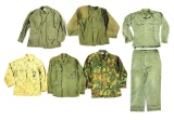 LOT OF 6: POST WWII USMC FATIGUES WITH ROK MARINE FATIGUE JACKET