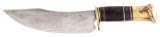 MASSIVE SCAGEL CAMP KNIFE WITH STAG POMMEL.