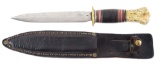 SCARCE EARLY DOUBLE EDGED SCAGEL FIGHTER WITH SCABBARD (1910-1916).
