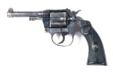 (C) COLT POLICE POSITIVE .22 CALIBER REVOLVER BELONGING TO WILLIAM SCAGEL WITH HANDMADE LEATHER HOLS
