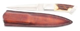 H.J. SCHNEIDER MAKER LAGUNA NIGUEL CALIFORNIA CUSTOM FIXED BLADE KNIFE.