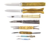 LOT OF 8: FOLDING KNIVES.