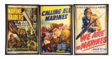 LOT OF 3: USMC THEMED MOVIE POSTERS