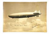 1930'S HINDENBURG PHOTO SIGNED BY SHIP'S CAPTAIN & CREW.