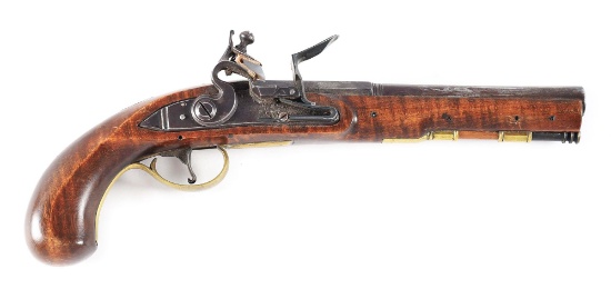 (A) MODERN PRODUCTION FLINTLOCK PISTOL.