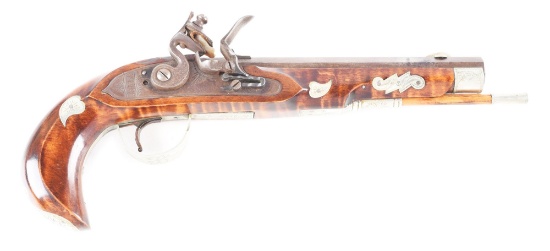 (A) CONTEMPORARY FLINTLOCK KENTUCKY PISTOL.