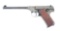 (C) COLT PRE-WOODSMAN .22 LR PISTOL WITH AFTERMARKET SILVER INLAY AND ENGRAVING.