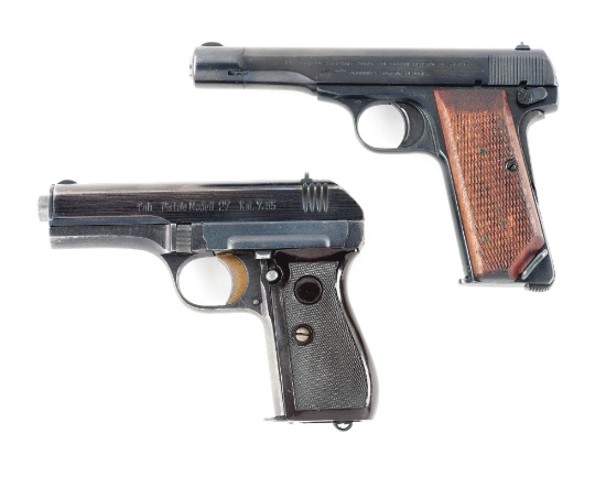 (C) LOT OF 2: NAZI OCCUPATION FN 1922 AND CZ-27 SEMI AUTOMATIC PISTOLS