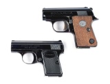 (C) LOT OF 2: COLT JUNIOR & BABY BROWNING SEMI-AUTOMATIC POCKET PISTOLS.