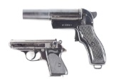 (C) LOT OF 2: WALTHER PPK AND POLISH FLARE PISTOL