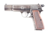 (C) NAZI OCCUPATION MARKED FN HI-POWER SEMI AUTOMATIC PISTOL WITH HOLSTER.