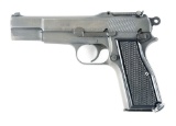 (C) INGLIS CANADIAN BROWNING HI-POWER SEMI-AUTOMATIC PISTOL WITH SHOULDER STOCK.