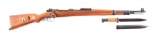 (C) EXTREMELY FINE WWII MAUSER 1941 DATED PORTUGUESE CONTRACT K98 RIFLE WITH MATCHING BAYONET.
