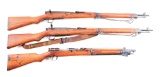 (C) LOT OF 3: JAPANESE TYPE 99 AND TYPE 44 BOLT ACTION RIFLES AND CARBINE