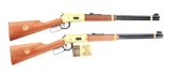 (C) LOT OF 2: WINCHESTER MODEL 94 GOLDEN SPIKE COMMEMORATIVE LEVER ACTION CARBINES.