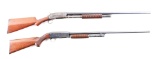 (C) LOT OF 2: MARLIN 1898 AND ITHACA 37 SLIDE ACTION SHOTGUNS.