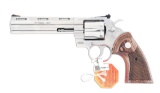 (M) CASED STAINLESS STEEL COLT PYTHON .357 MAGNUM DOUBLE ACTION REVOLVER.