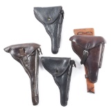 LOT OF 4: LUGER HOLSTERS.