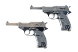 (M+C) LOT OF 2: (A) WALTHER P1 AND (B) WALTHER P38 SEMI-AUTOMATIC PISTOLS.