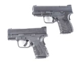 (M) LOT OF 2: SPRINGFIELD ARMORY XDS-9 3.3 & XD-9 SUB-COMPACT MODEL 2 SEMI-AUTOMATIC PISTOLS.