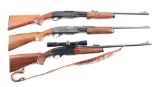 (M) LOT OF 3: REMINGTON 7600 AND 760 SLIDE ACTION RIFLES.