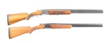 (C) LOT OF 2: BROWNING SUPERPOSED AND LIGHTNING SHOTGUNS.