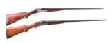 (C) LOT OF 2: ITHACA AND LEFEVER NITRO SPECIAL SIDE BY SIDE SHOTGUNS.