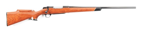 (M) BROWNING BBR BOLT ACTION RIFLE WITH BUBINGA / GUIBOURTIA DEMEUSII STOCK.