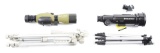 LOT OF 3: TARGUS CAMERA/CAMCORDER TRIPOD, ZEISS VICTORY SPOTTING SCOPE AND CELESTRON TRAVEL SCOPE 70